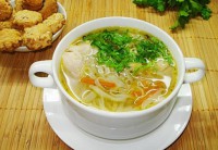 Суп - лапша домашняя скурой - Кафе Привал п. Белоярский